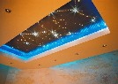 Swarovski. Натяжной потолок "звездное небо". Хрусталики на потолке
