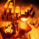 Фотопечать золота и денег на натяжном потолке